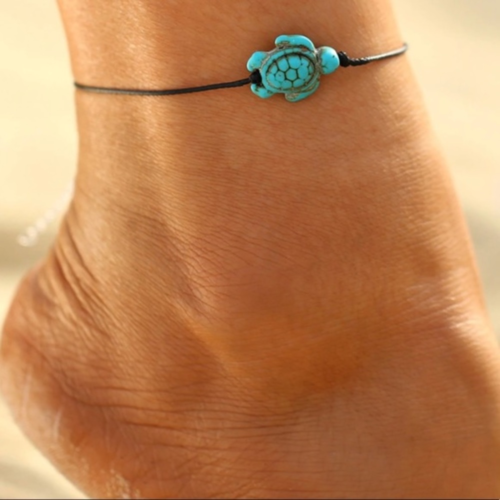 Vintage Turtle Anklet - Picture 2 of 4